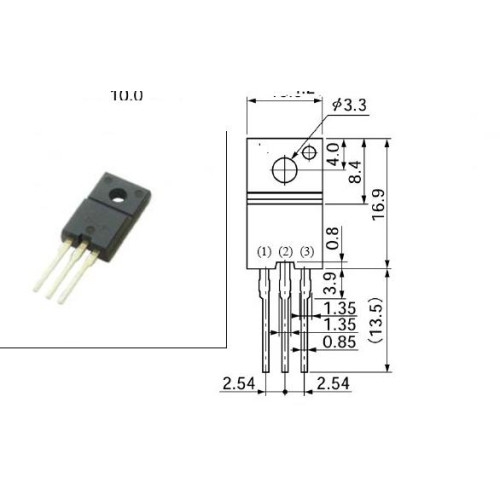 BUK445-600B TO-220F 600V 2.2A 5PCS/LOT